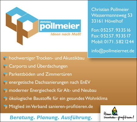 Inserat Christian Pollmeier in Hövelhof