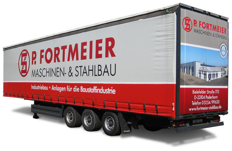 Beschriftung LKW-Sattelauflieger 